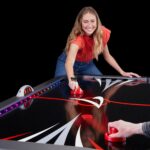 Fat Cat Volt LED Light-Up Grey 7 FT Air Hockey Table - Image 15