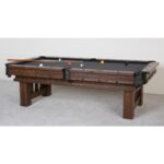 Viking Northwoods Rustic Barnwood Timber Lodge Pool Table - Dark Finish