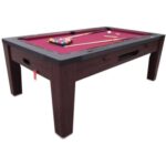 Hathaway Games Newport 7-ft Pool Table Combo Set with Benches in Rustic Grey - Image 14