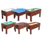 Hathaway Games Sherwood 7-ft Air Hockey Table Combo Set with Benches - Image 11