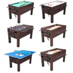 Hathaway Games Sherwood 7-ft Air Hockey Table Combo Set with Benches - Image 12
