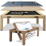 RAM Game Room 84" Texas Hold'em Game Table with Dining Top - Black