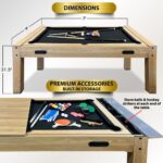 RAM Game Room 84" Texas Hold'em Game Table with Dining Top - Black - Image 3
