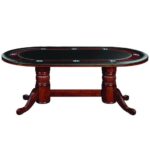 RAM Game Room 84" Texas Hold'em Game Table - Cappuccino