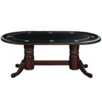 RAM Game Room 48"  Poker and Multi-Use Game Table - English Tudor