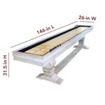Hudson Shuffleboards Brushed Stainless Steel Shuffleboard Table - Image 4