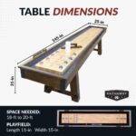 Hathaway Games Challenger Shuffleboard Table in Dark Cherry Finish - Image 2