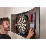 HJ Scott St. James Dartboard Cabinet Antique Grey - Image 2