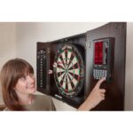 HJ Scott St. James Dartboard Cabinet Antique Grey - Image 4