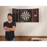 HJ Scott St. James Dartboard Cabinet Antique Grey - Image 9