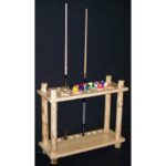 Viking Industries Rustic Floor Cue Rack In Clear Finish - Image 2