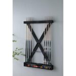 Playcraft X Style Hardwood 8 Cue Billiard Equipment Wall Rack