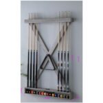 Playcraft X Style Hardwood 8 Cue Billiard Equipment Wall Rack - Image 7