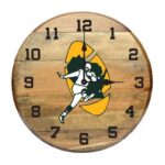 OAK BARREL CLOCK (Various Teams)