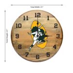OAK BARREL CLOCK (Various Teams) - Image 2