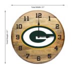 OAK BARREL CLOCK (Various Teams) - Image 4