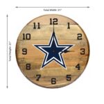 OAK BARREL CLOCK (Various Teams) - Image 6