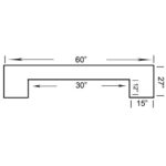 RAM Game Room 60" Bar - Black DBAR60 BLK - Image 4