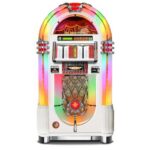 Rock-Ola Authentic Bubbler Vinyl 45 Jukebox in Gloss White Finish
