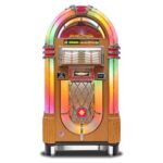 Rock-Ola Authentic Bubbler Vinyl 45 Jukebox in Light Oak Finish