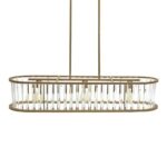 HJ Scott Vintage Brass with Glass Fringe Light