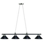 RAM Game Room 78" 4 Lt Billiard Light - Matte Blk/ St - Image 2